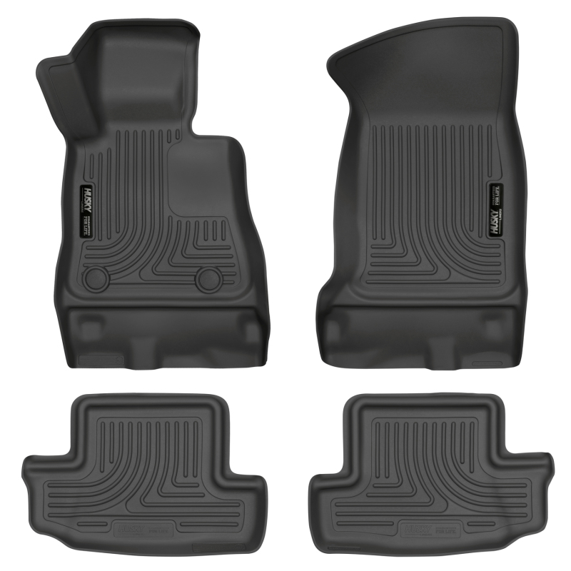 Chevrolet Camaro Floor Liners - Front + Rear - Husky Liners - WeatherBeater - Black - `16-`17 Chevrolet Camaro Floor Liners - Front + Rear - Husky Liners - WeatherBeater - Black - `16-`17